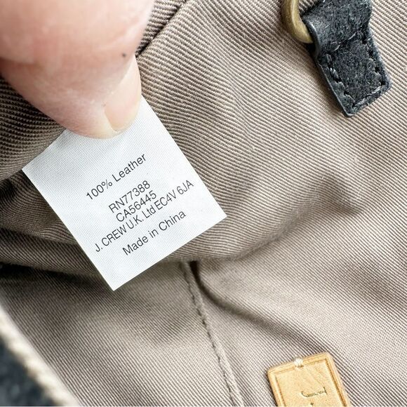 J.CREW Suede Envelope Foldover Chain Strap Shoulder Bag Black - Picture 10 of 12